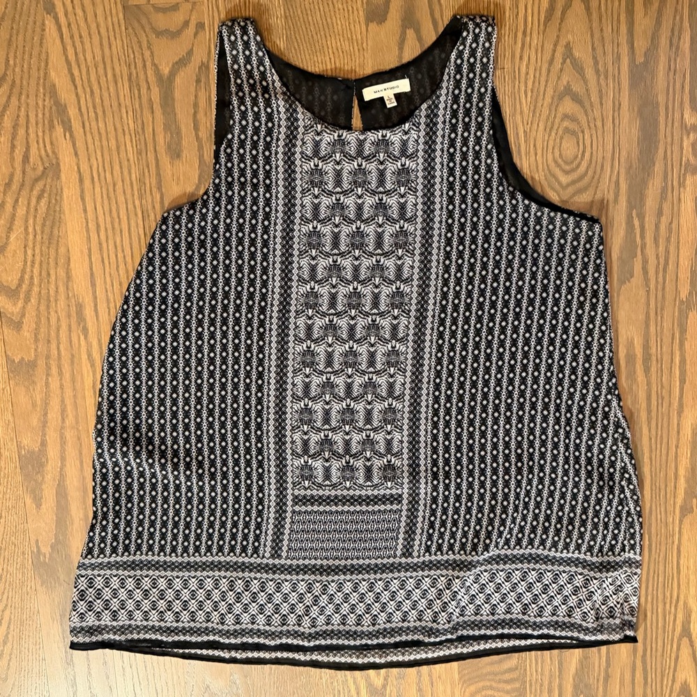 Max Studio Black and white Tank Top - Picture 2 of 5